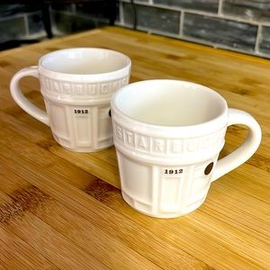 Original Starbucks Storefront Relief 3oz Espresso Mugs Pike Place